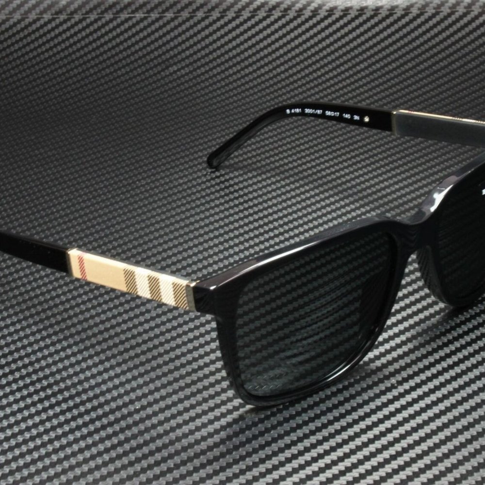 Burberry Black Grey Men's Sunglasses New - Picture 2 of 5